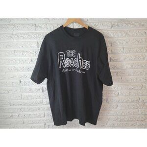 Gildan Roaches Men Shirt 2XL Tee Kill Em Smoke Em Phobia Black Crew Neck NOV89E